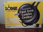 Lodge Cast Iron 3.2 Quart Seasoned Combo Cooker Deep Skillet And Lid Nob New. Price: $79.99.