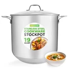 Nutrichef 19-QUART Stainless Steel Stockpot 18/8 Food Quarts, Silver. Price: $123.99.