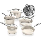 Gotham Steel 15-PC Ultra Ceramic Nonstick Cookware Set Cream New. Price: $251.99.