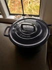 Martha Stewart Collection Blueberry Collector's Enameled Cast Iron 6 Qt. Round Used. Price: $30.00.
