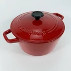 Cuisinart Quart Red Small Chef Classic Enameled Round Dutch Oven C1630-20 Used. Price: $42.50.