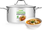 Nutrichef 6 Quart Stainless Steel Cooking Pot With Glass Lid Induction Ready New. Price: $67.69.