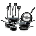Serenelife Kitchenware Pots & Pans Set- Non-stick Inside, Heat Resistant (15PCS) New. Price: $95.99.