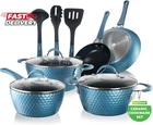 Nutrichef 11 Pc Pots And Pans Set - Non Stick Cookware With Ceramic Coating, New. Price: $124.81.