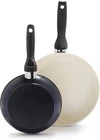 Greenpan Rio 8" And 10" Frying Skillet Set, Black New. Price: $76.15.