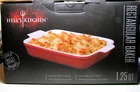 Hells Kitchen Red Enameled Stoneware 10 X 7 Rectangular Baker 1.25 Qt Ramsay. Price: $27.99.