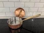 Vintage All-clad Cop*r*chef 1 Qt 6" Sauce Pan Pot Copper Stainless Brass Handle Used. Price: $175.00.