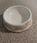 Mackenzie Childs Sterling Check Pet Dish Used. Price: $35.00.