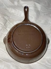 Creuset #20 Cast Iron Enamel Double Pour Spout Skillet Used. Price: $42.99.