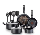 T-fal 12PC Simply Nonstick Cookware Set Charcoal Black New In Box. Price: $80.00.