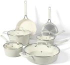 Heathland 10-PIECE Nonstick Ceramic Cookware Set Linen White New. Price: $184.99.