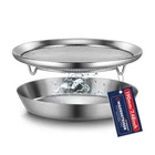 Wagensteiger Stainless Steel Mesh Tray Set With Drip Pan, Air Fryer Basket And New. Price: $46.01.