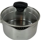 Farberware 1 Qt Sauce Pan/pot Double Pour Spout & Straining Lid Stainless Steel Used. Price: $19.99.