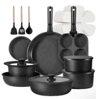 Carote 23PCS Cookware Set Ceramic Non Stick Pots Pans Detachable Handles New. Price: $129.99.