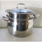 Tools Of The Trade Belgique Stainless Steel 11 Qt Stock Pot Steamer Glass Lid Used. Price: $59.00.