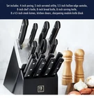 Zwilling J.a. Henckels 12-PIECE Knife Set Block, Kitchen Shears, Black Handles New. Price: $150.65.