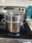 Calphalon 6 Qt Stainless Stock & Steamer Pot Used. Price: $59.00.