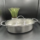 Princess House 18/10 Stainless Steel 5 Qt Oval Roaster Pot W/ Etched Glass Lid Used. Price: $110.00.