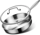 12 Inch Tri-ply Stainless Steel Frying Pans With Lid Skillet Induction All New. Price: $33.33.
