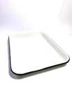 Tablecraft Creamy White Black Rim Enamel 1/4 Size Sheet Pan Server 13X9.5X1.25 New. Price: $31.75.