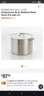 Excelsteel 35 Qt Stainless Stock Pot With Glass Lid New. Price: $60.00.