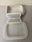 Vintage Tupperware Ultra 21 Oven Microwave Qt Roasting Pan Casserole #1765 Lid Used. Price: $29.99.
