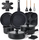 Non-stick 21-PIECE Ceramic Cookware Set With Detachable Handles, Oven Safe New. Price: $147.99.