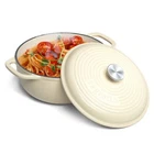 Segretto Cookware Enameled Cast Iron Dutch Oven With Handle, 6 Quarts, Bianco New. Price: $89.73.