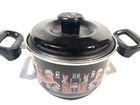 Pot With Lid Enameled Cooking Black Enamelware Renaissance Design Nirlep Vtg Used. Price: $48.10.