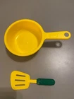Vintage Little Tikes Yellow Cooking Pan - Spatula Included Too! Used. Price: $8.00.