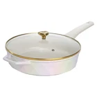 Paris Hilton 4 Quart Cast Aluminum Jumbo Cooker, White Rainbow Iridescent New. Price: $41.96.