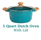 Pioneer Woman Teal Speckle 5 Quart Dutch Oven W/lid Cast Aluminum New. Price: $48.00.