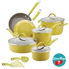Nonstick Cookware Set Pots Pans Kitchen Enamel Oven Safe Cooking Yellow 12 Piece New. Price: $517.98.