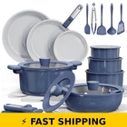 Carote 27PCS Ceramic Nonstick Cookware Set - Blue New. Price: $265.99.