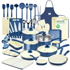 Nutrichef 54 Piece Home Kitchen Cookware Set - Bakeware, Pots, Pans (blue Gray) New. Price: $263.49.