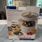Sunbeam 8-QUART Food Steamer Rice Cooker Model 4713 New/opened Box. Price: $45.00.