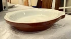 Vintage Brown And White 513 Au Gratin Oven Dish By Hall Made U.s. Used. Price: $8.99.