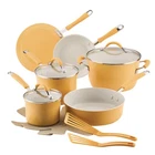 Ceramic Cookware Set 13 Piece Nonstick Pots Pans Turmeric Rachael Ray Cucina New. Price: $299.99.