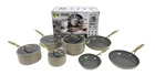 Greenpan Jewel Pro 11-PIECE Cookware Set Hard Anodized Nonstick Taupe Clean Used. Price: $89.98.