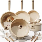 Astercook 18 Pcs Pots And Pans Non Kitchen Cookware Sets, Ivory New. Price: $146.37.