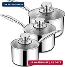 Homikit Stainless Steel Set, 1QT & 2QT 3QT With Lids 6PCS, New. Price: $80.26.
