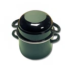 Matfer Bourgeat 070974 1/2 Qt Enameled Steel Mussel Pot W/ Lid New. Price: $62.99.