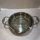 David Burke 9.5 Inch Everyday Pan Stainless Frying Pot W/ Glass Vented Lid Used. Price: $13.60.