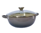 Le Creuset 3.5 Qt Cast Iron Enamel Pot W/ Glass Lid Oyster Grey Color (new). Price: $158.49.