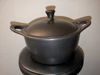 All Clad Cast Made In France 5.5 Qt Black Dutch Oven Stock Pot W Lid Used. Price: $67.75.