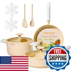 Carote Pots And Pans Set Nonstick Ceramic Cookware Yellow Cooking New. Price: $50.76.