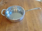 Cuisinart Stainless Steel Quart Saute Pan W/cover #4330-24H Used. Price: $29.95.