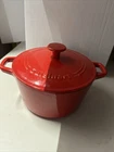 Cuisinart CI630-20 Chef Classic Enameled Quart Round Covered Dutch Oven Used. Price: $31.50.