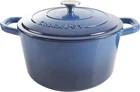 Crock-pot Artisan 7-QUART Round Enameled Cast Iron Dutch Oven Sapphire Blue, New. Price: $82.99.