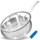 Inqibee 12 Inch Tri-ply Stainless Steel Frying Pan With Lid,skillet,induction Co New. Price: $46.25.